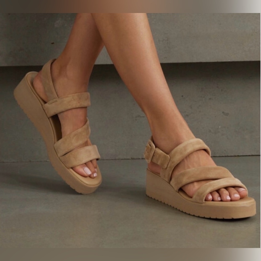 Vince | Women’s Skylar Sandal | Dune Beige Suede Slingback - 9.5